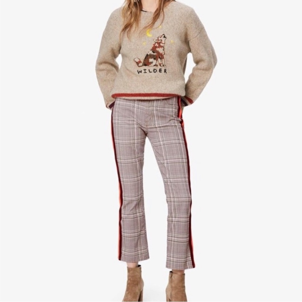 Mother The Insider Plaid Print Ankle Pants